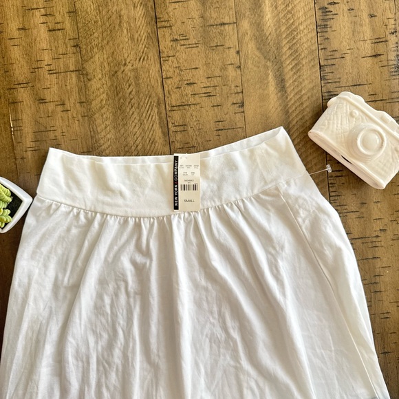 New York & Company White Maxi A-Line Skirt 100% cotton size S - Picture 2 of 7